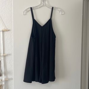 Carly Jean Los Angeles (CJLA) black romper, vneck on front & back